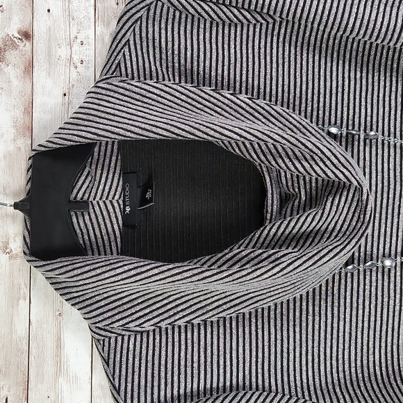 AB Studio,302,women's cowlneck, pullover, rusching sleeves, hi-lo hemline Sz XL. - Picture 4 of 5